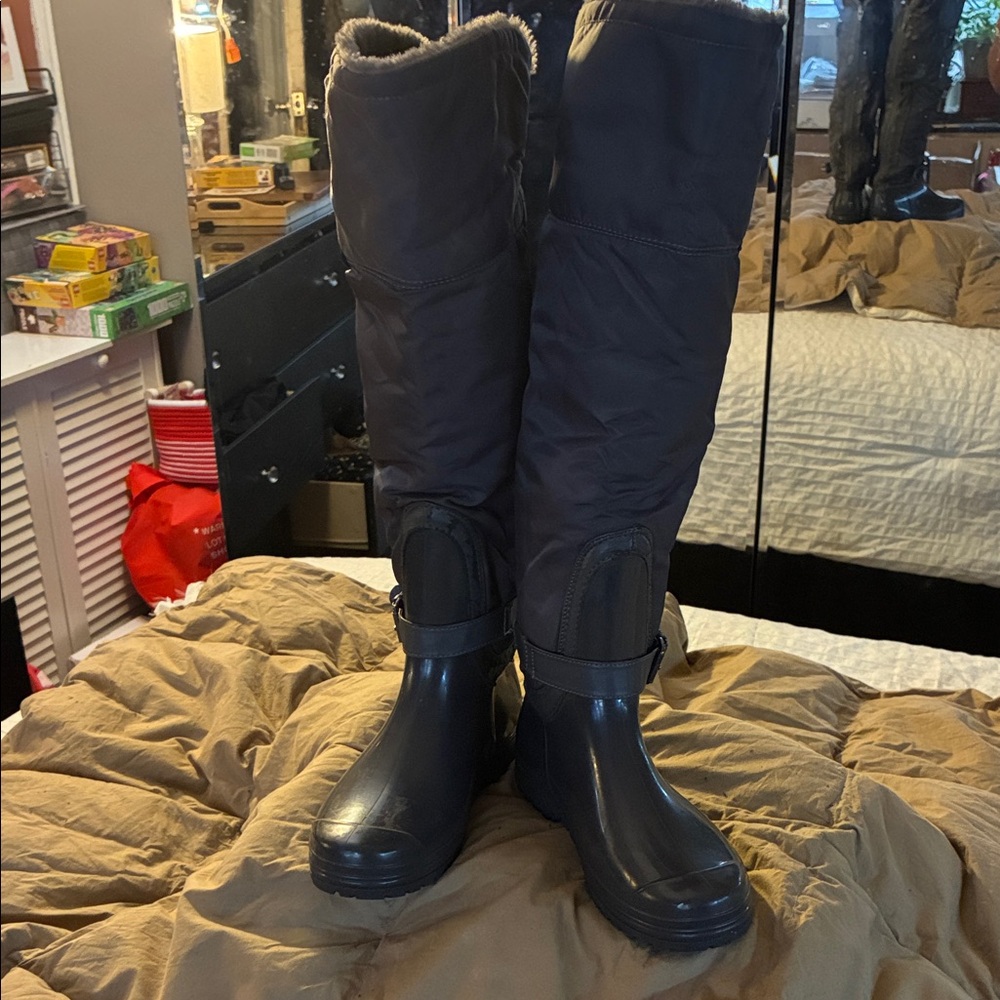 Tall Grey Rain/Winter Boots